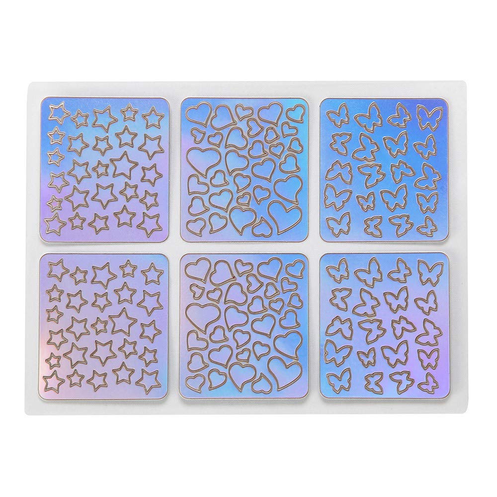 Reusable Irregular Nail Stencils - 20pcs Hollow Grid French Manicure Sticker Sheets for DIY Nail Art | Perfect for Salon, Home Manicure & Nail Design Practice