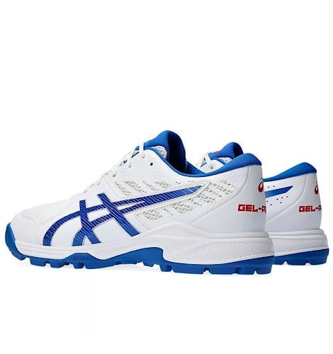 ASICS Gel Peake 2 White & Tuna Blue Cricket Shoes - Lightweight Performance Footwear for Cricket Players & Sports Enthusiasts - Perfect for Matches, Training & Outdoor Sports