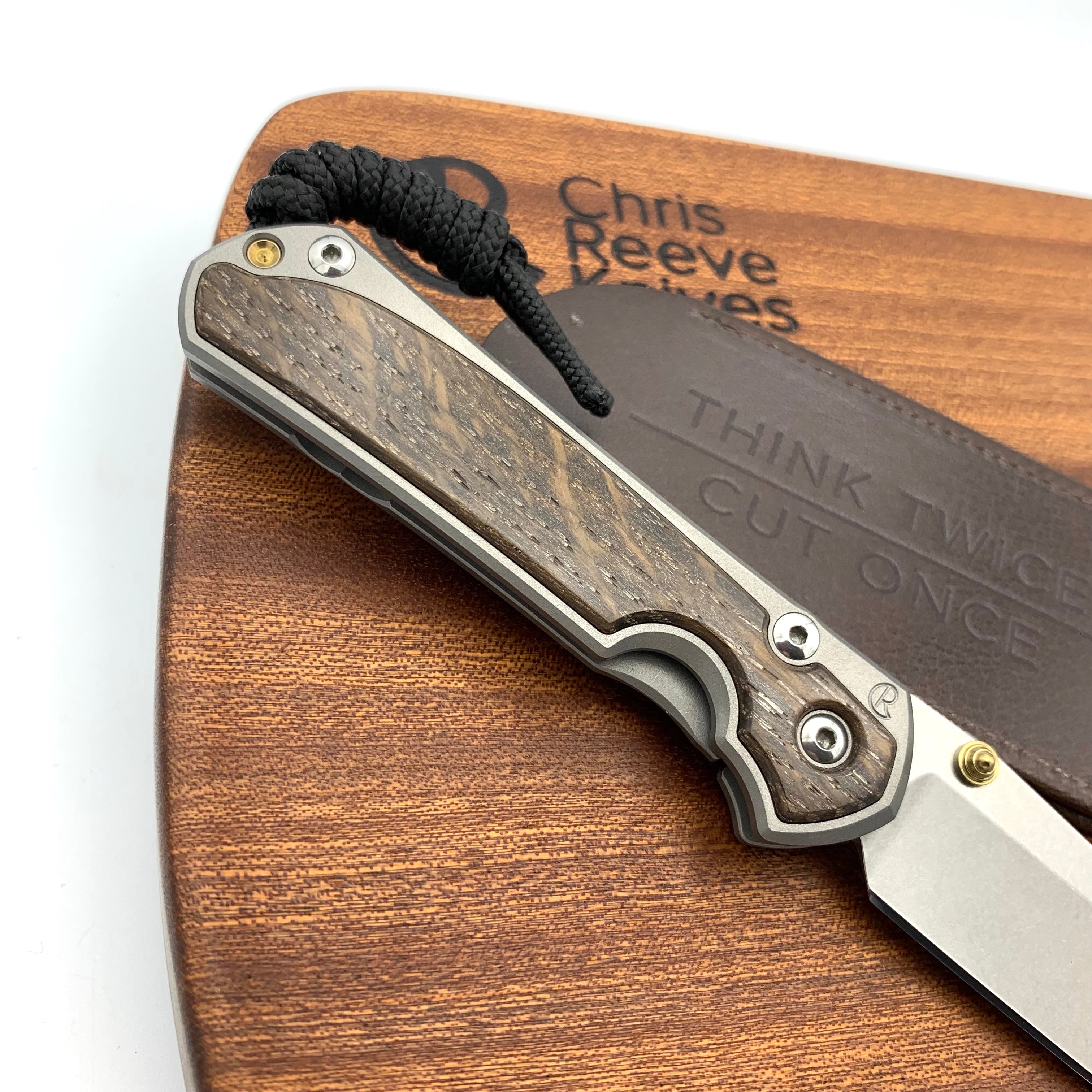 Chris Reeve Small Sebenza 31 LH Drop Point Folding Knife - Bog Oak Inlay, Matte Finish | EDC, Outdoor Survival, Camping & Tactical Gear