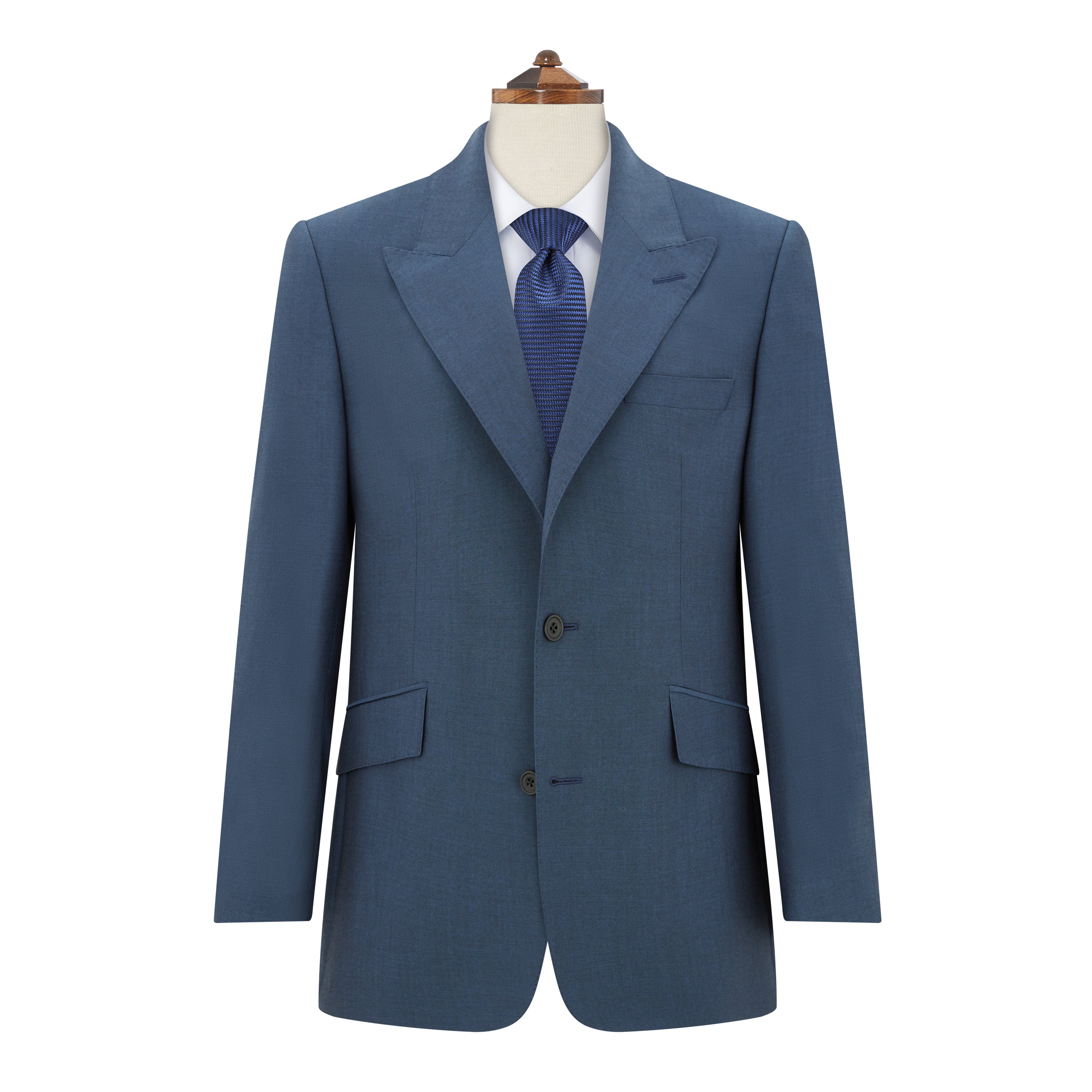 Kenwood Navy Blue Wool Mohair Suit for Men - Premium Business Formal Attire for Office, Weddings & Special Occasions
