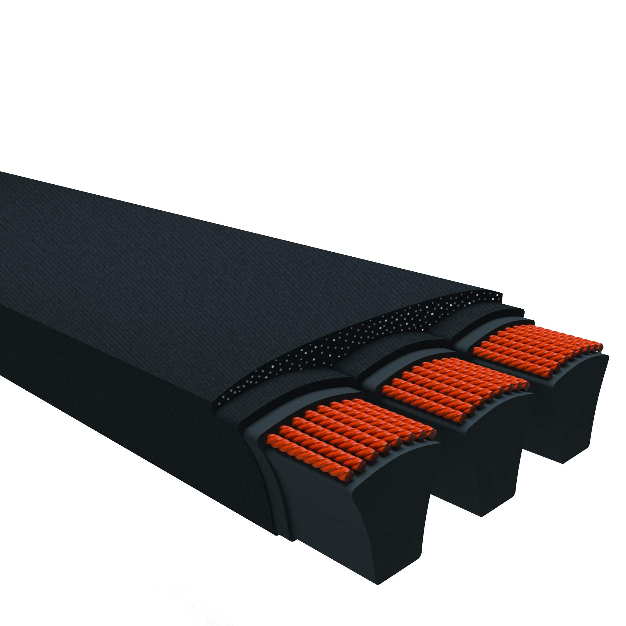 D&D DURA-Prime 8V2600/02 Heavy Duty Banded V-Belt - 260in Outside Circumference, 2 Band Design for Industrial Machinery & Agricultural Equipment - Perfect for Conveyors, Pumps, and Power Transmission Systems