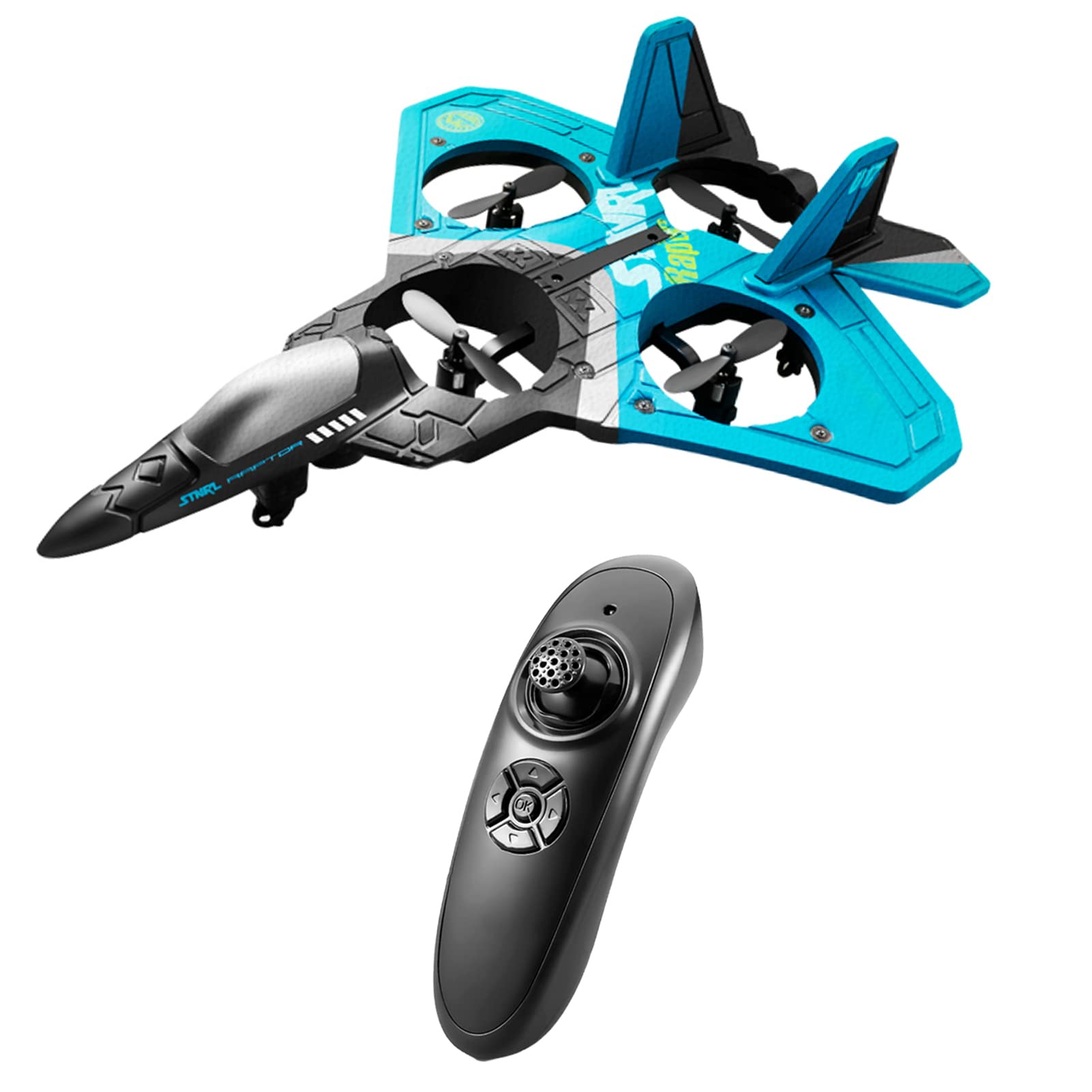 Burko RC Drone with 2.4GHz 6CH Remote Control - EPP Foam Airplane with 4 Motors, Gravity Sensing & Stunt Roll for Adults & Kids | Cool LED Light Show | Perfect for Outdoor Flying, Backyard Fun, and RC Hobby Training