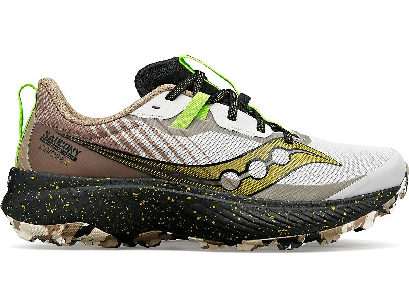Saucony Endorphin Edge Men's Running Shoes - Fog/Black - Size 10 D Medium - Lightweight Trail Runners for Long Distance & Marathon Training