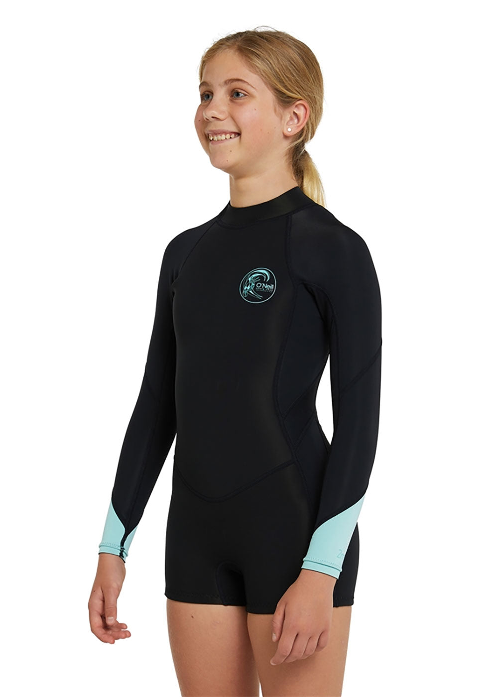 O'Neill Girls Bahia 2mm Back Zip Long Sleeve Spring Wetsuit - Perfect for Surfing, Swimming & Water Sports