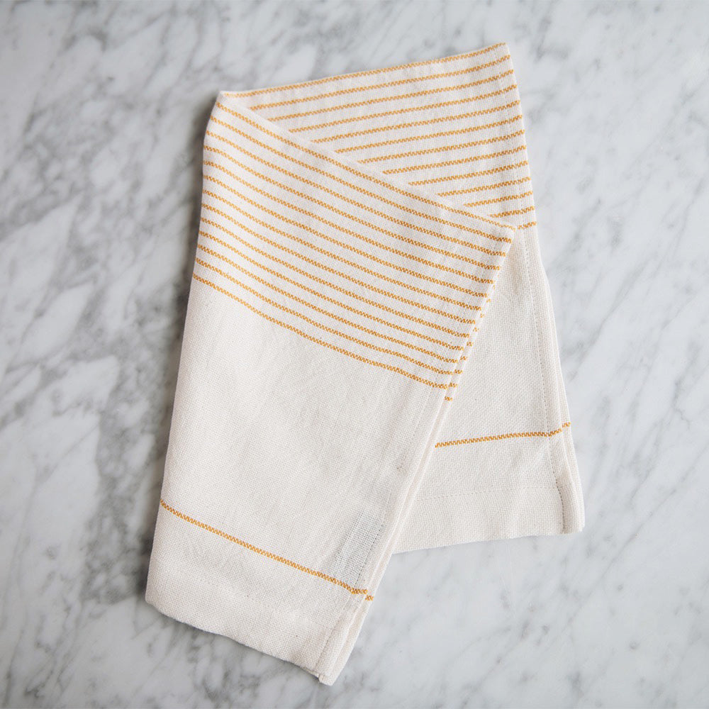 Premium Ethiopian Cotton Tea Towel - Soft & Absorbent Kitchen Towel with Daffodil Design for Dishes, Glassware & Counter Cleaning | Eco-Friendly Home & Kitchen Decor