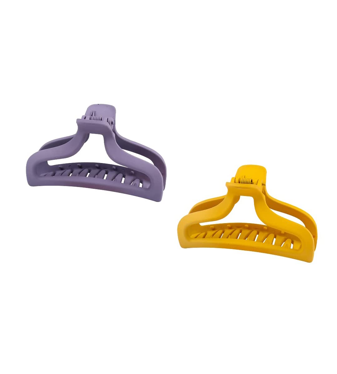 STYLEDOSE 2-Pack Matte Acrylic Hair Clips for Women - Solid Color Candy Hair Claws, Simple Hairpins & Barrettes for Girls (Multicolor) | Perfect for School, Work, Parties & Everyday Hairstyles