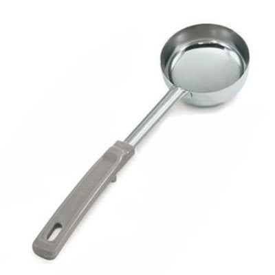 Vollrath 4 Oz Solid Spoodle with Grey Handle - Perfect for Cooking, Serving, and Portioning in Restaurants, Cafes, and Home Kitchens