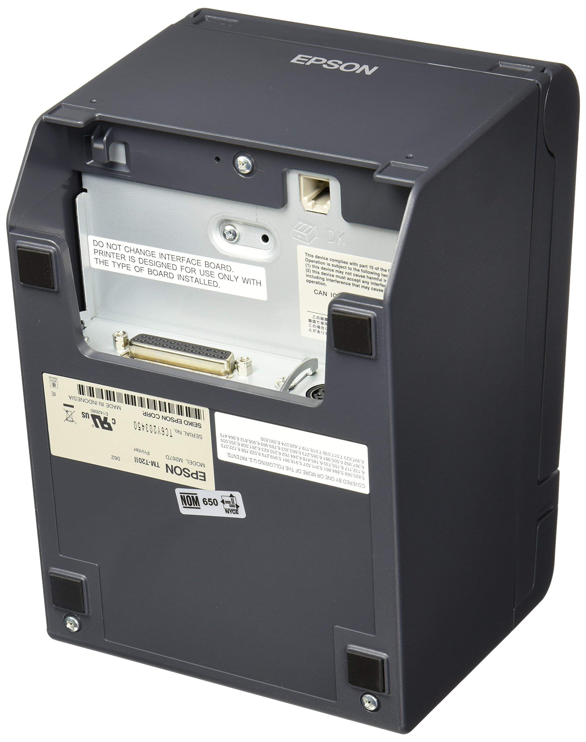 Epson TM-T20II USB Direct Thermal Receipt Printer - Monochrome Desktop POS Printer for Retail, Restaurant & Small Business (Renewed) - C31CD52062
