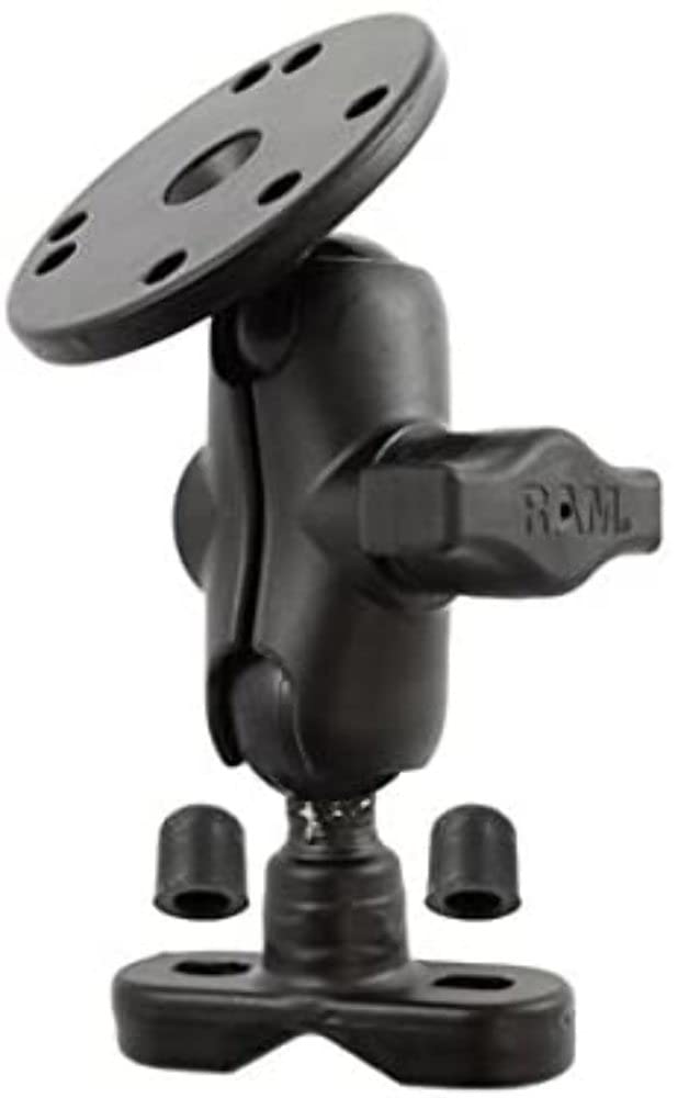 RAM MOUNTS RAM-B-149A-202-UK1U 轨道支架无硬件带盖，适用于摩托车、自行车和ATV设备固定