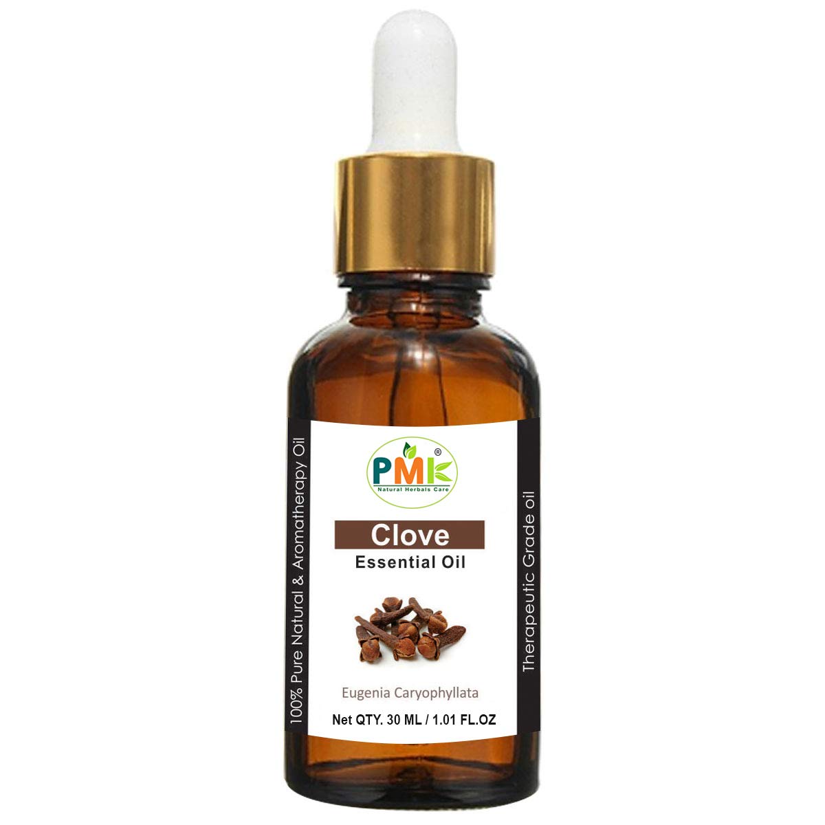PMK Pure Natural Clove Essential Oil 30ml - Relieves Toothache, Fights Acne, Promotes Hair & Skin Health - Perfect for Aromatherapy, Massage & DIY Beauty Products