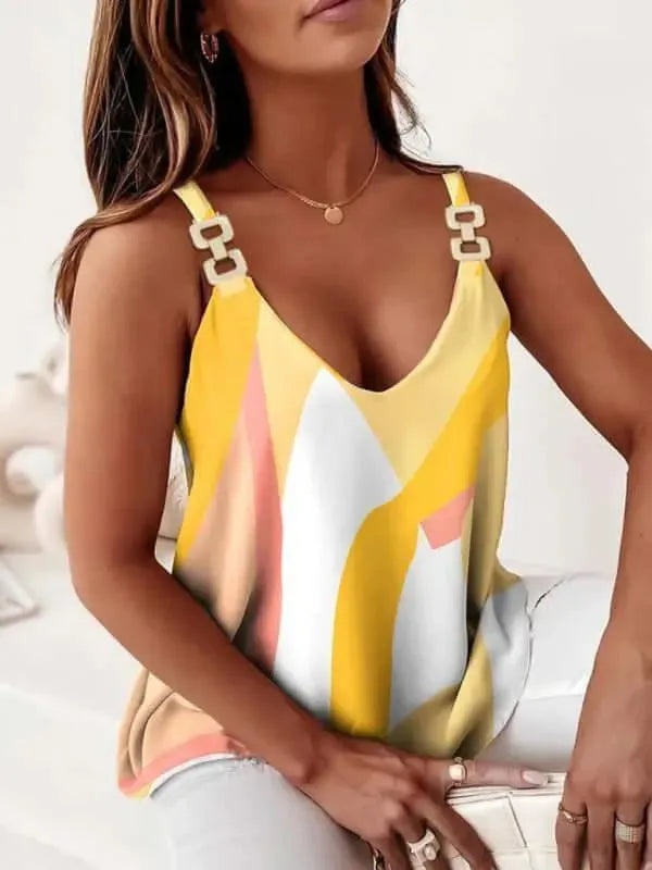 Chain Strap Halter Top for Women - Sexy Summer Crop Top with Adjustable Straps - Perfect for Beach, Festival, and Night Out