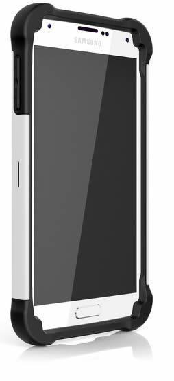 Ballistic Tough Jacket Case for Samsung Galaxy S5 G900 - Shockproof & Durable Protection (Black/White) - Perfect for Outdoor Activities, Work & Travel