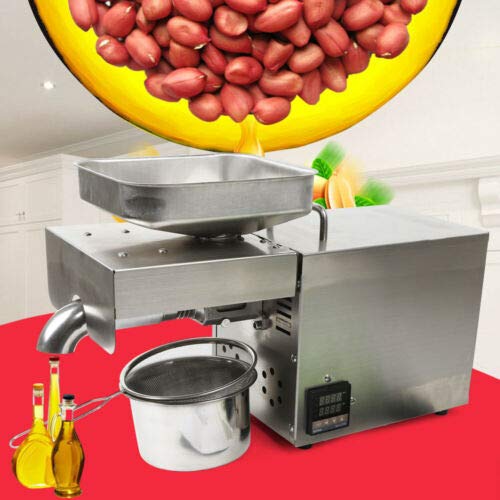 1500W Electric Oil Press Machine - 5KG/H Desktop Screw Press for Sesame, Peanut, Sunflower & Flax Seeds | Food Grade Automatic Oil Extractor with Digital Display | Perfect for Home & Commercial Oil Production