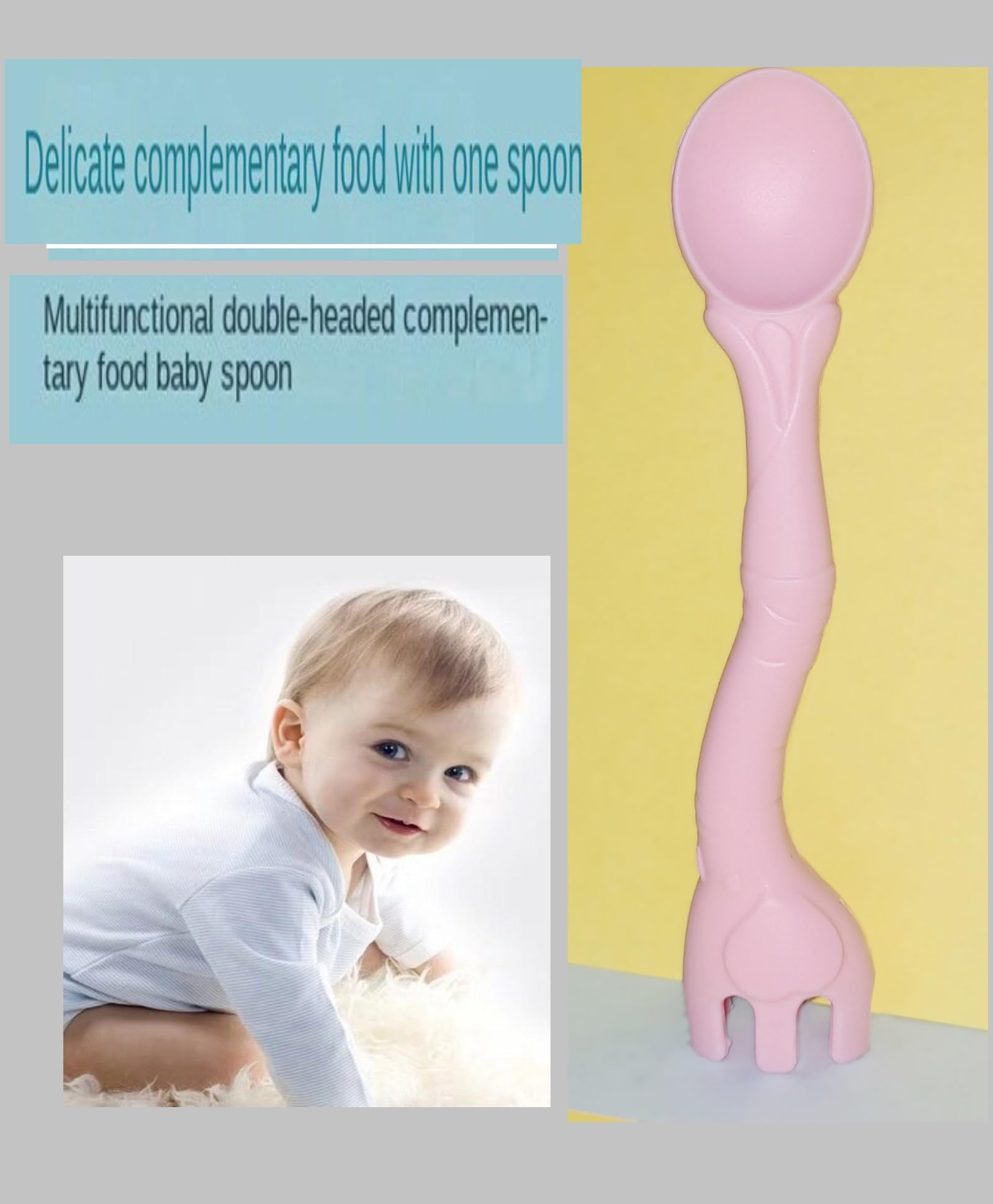 Kritiu BPA-Free Silicone Teether & Baby Spoon Set - Safe Infant Teething Toys & Feeding Utensils for Babies 6+ Months (Red & Pink) - Perfect for Soothing Sore Gums & Introducing Solid Foods