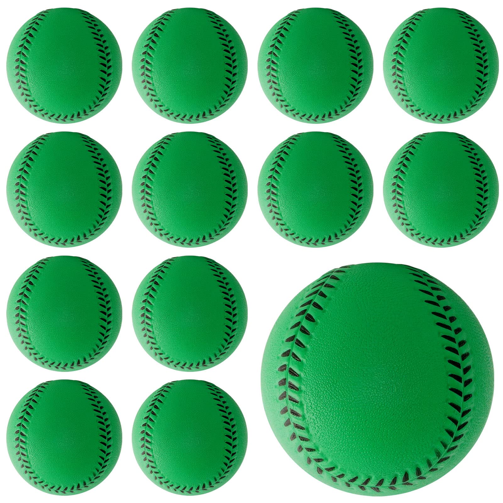 GKK 12 Pack Soft Foam Baseballs for Youth & Teen Players - Safe Training Balls for Hitting Practice, Indoor & Outdoor Games - Perfect for Backyard, School PE Class & Team Sports Activities