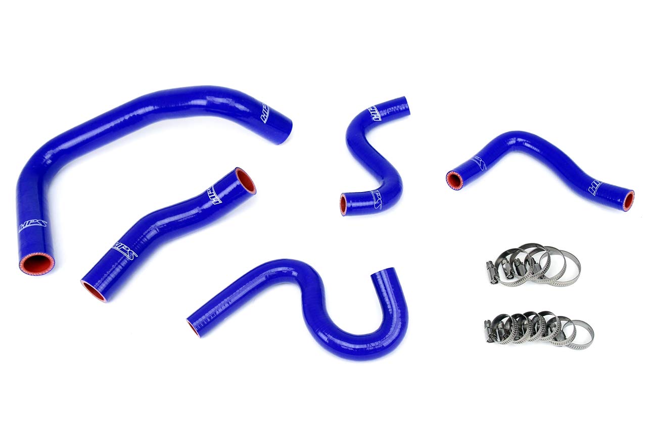 HPS 57-1337-BLUE High Performance Silicone Radiator Coolant Hose Kit & Heater Hose - Compatible with Various Vehicles - Perfect for Engine Cooling System Upgrades & Performance Modifications