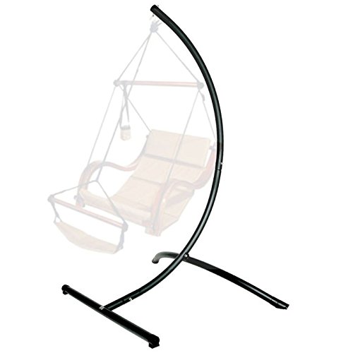 Hammaka Arc Stand - Heavy Duty Black Hanging Chair Stand for Indoor & Outdoor Use - Perfect for Patio, Garden, and Backyard Relaxation