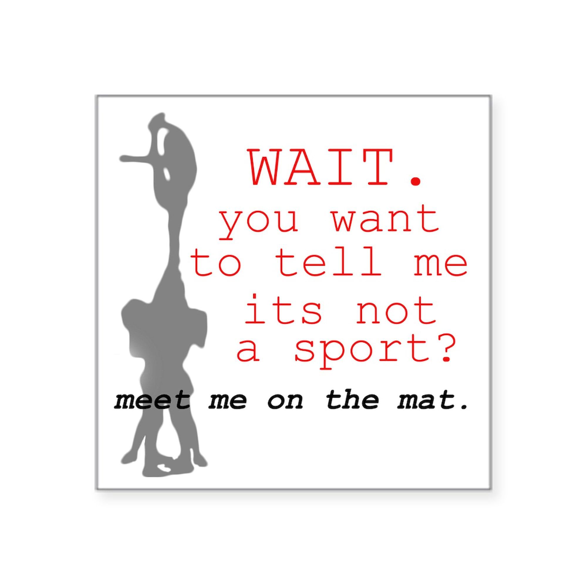 Meet Me On The Mat 3x3 Inch Square Bumper Sticker - Durable Car Decal for Yoga Lovers, Gym Enthusiasts & Fitness Motivation - Perfect for Water Bottles, Laptops, Notebooks & Vehicle Windows