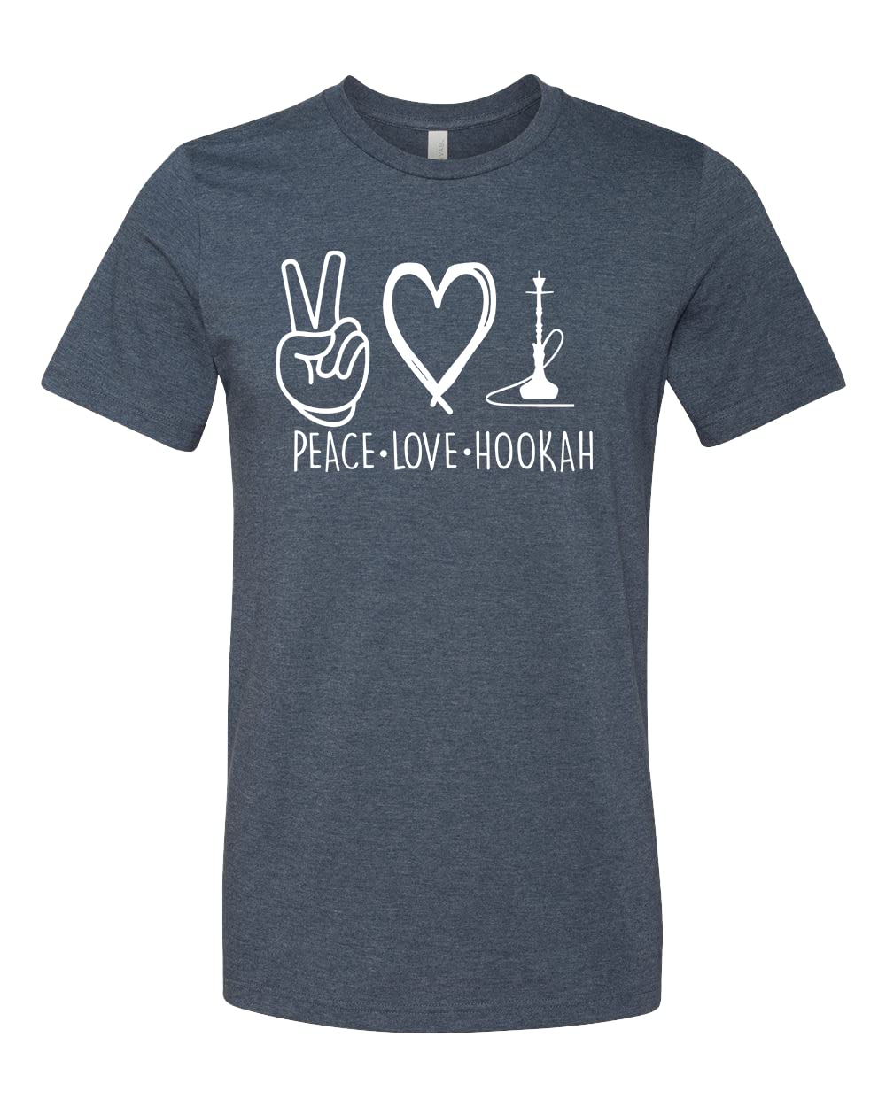 Trendy Hookah T-Shirts for Men & Women - Peace Love Hookah Design, Shisha Enthusiast Gift, Lounge Style Apparel - Perfect for Hookah Parties, Gifts & Casual Wear
