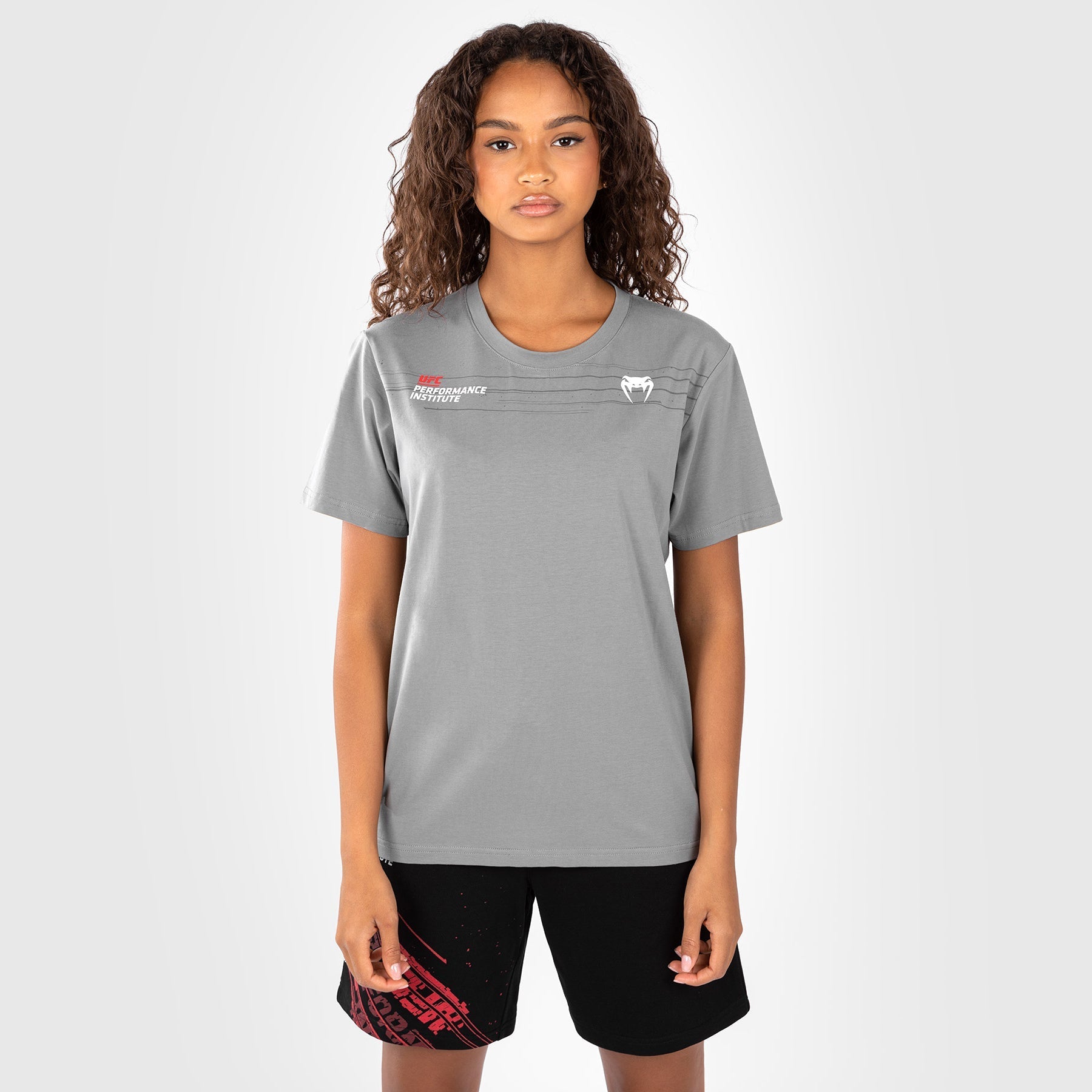 VENUM UFC Performance Institute 2.0 Training T-Shirt - Moisture-Wicking Grey MMA Workout Top for Fighters & Athletes | Gym, MMA Training & Casual Wear