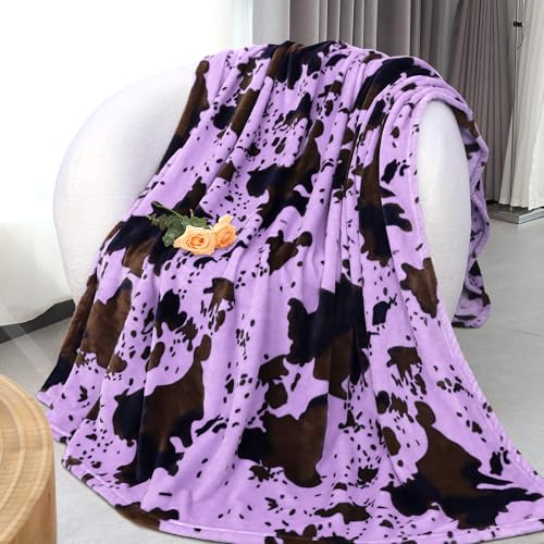 Cowthrowblanket-purple Black