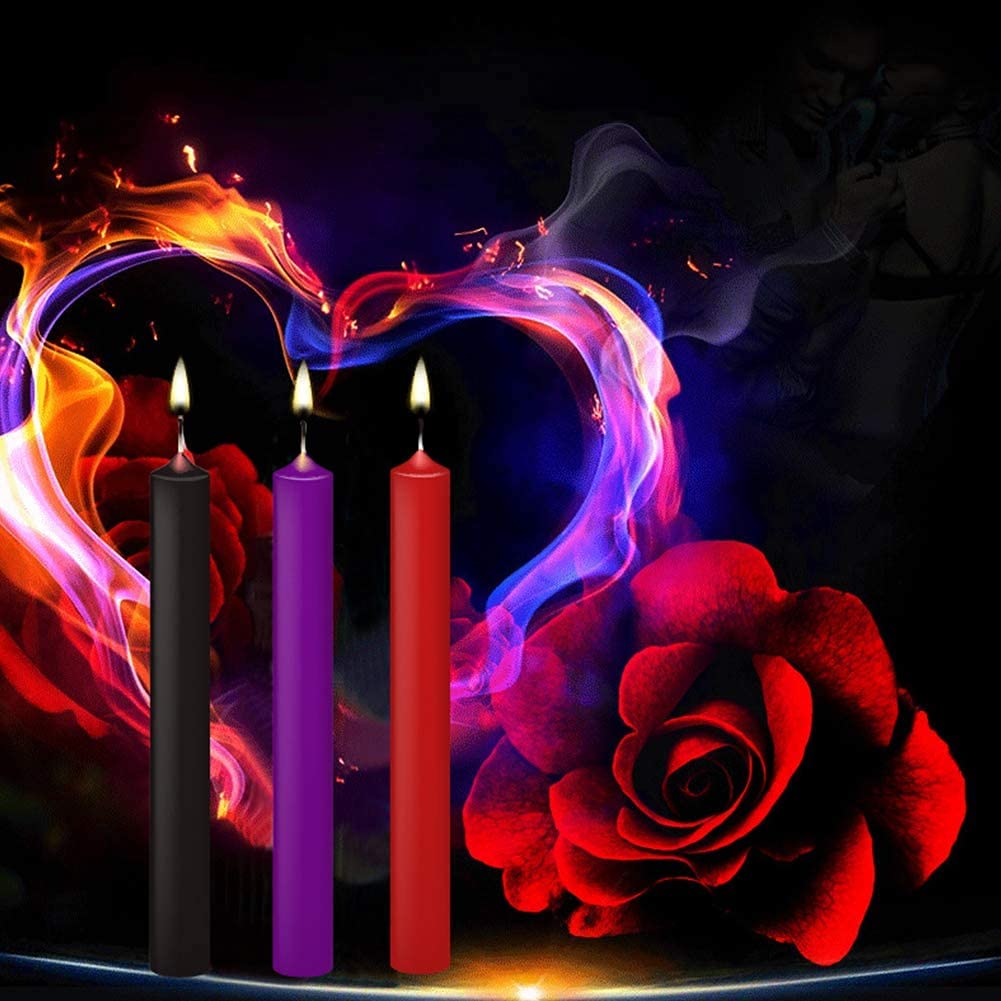 XLKJ 6PCS Low Temperature Romantic Candles - Long Thin Dripping Wax Candles with Low Heat for Couples & Lovers | Perfect for Valentine's Day, Anniversary Gifts, Romantic Dinners, Bedroom Ambiance & Home Decoration