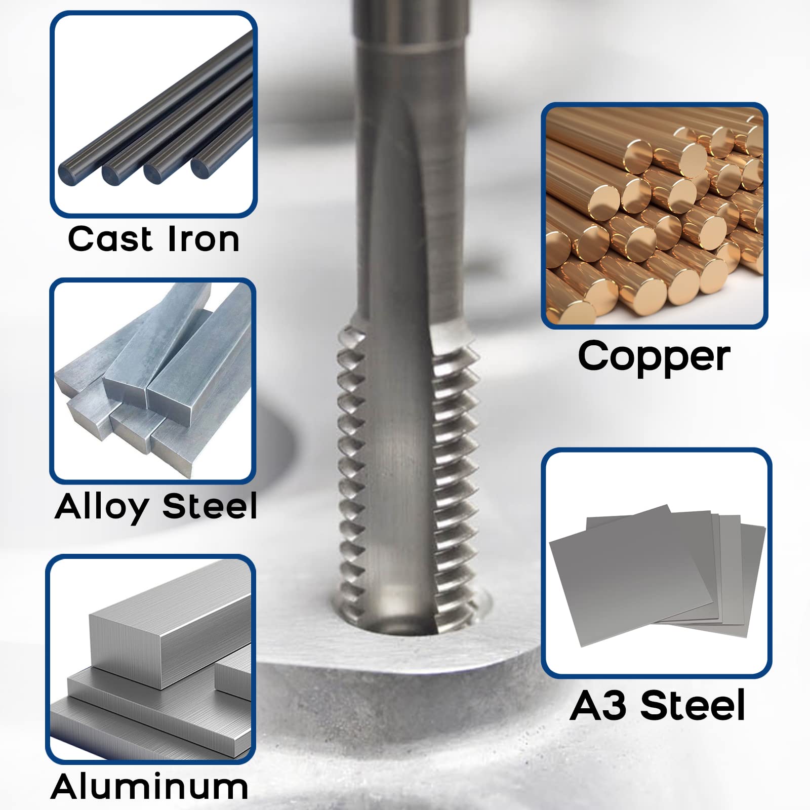 Burkit M45 x 2.0 Tap and Die Set - High Precision Machine Threading Tools for Metalworking | Perfect for DIY Projects, Automotive Repairs & Industrial Applications