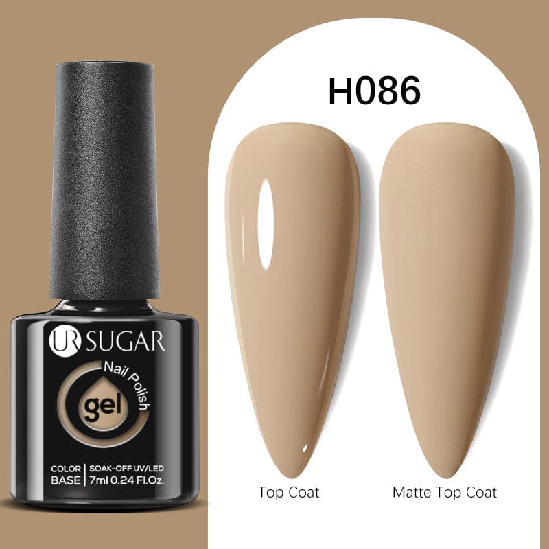 URH086 Solid Color Gel Nail Polish - 7ml Long-Lasting & High Gloss Finish for Manicures, Pedicures & DIY Nail Art