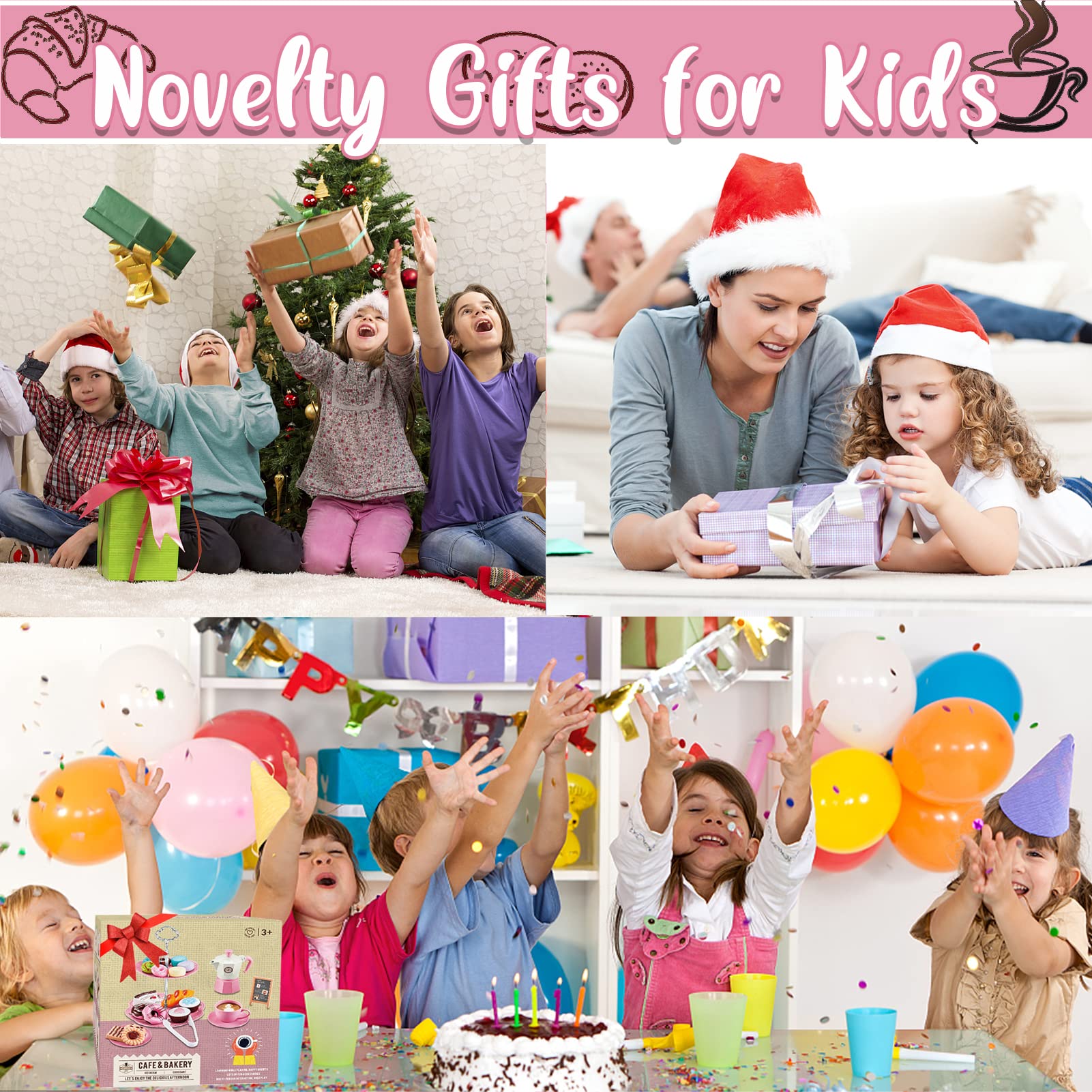STAY GENT Kids Tea Party Set - 38-Piece Pretend Play Kitchen Toy with Plastic Coffee & Dessert for Girls & Boys Ages 2-6 - Perfect for Birthday Gifts, Tea Parties & Pretend Play Scenes