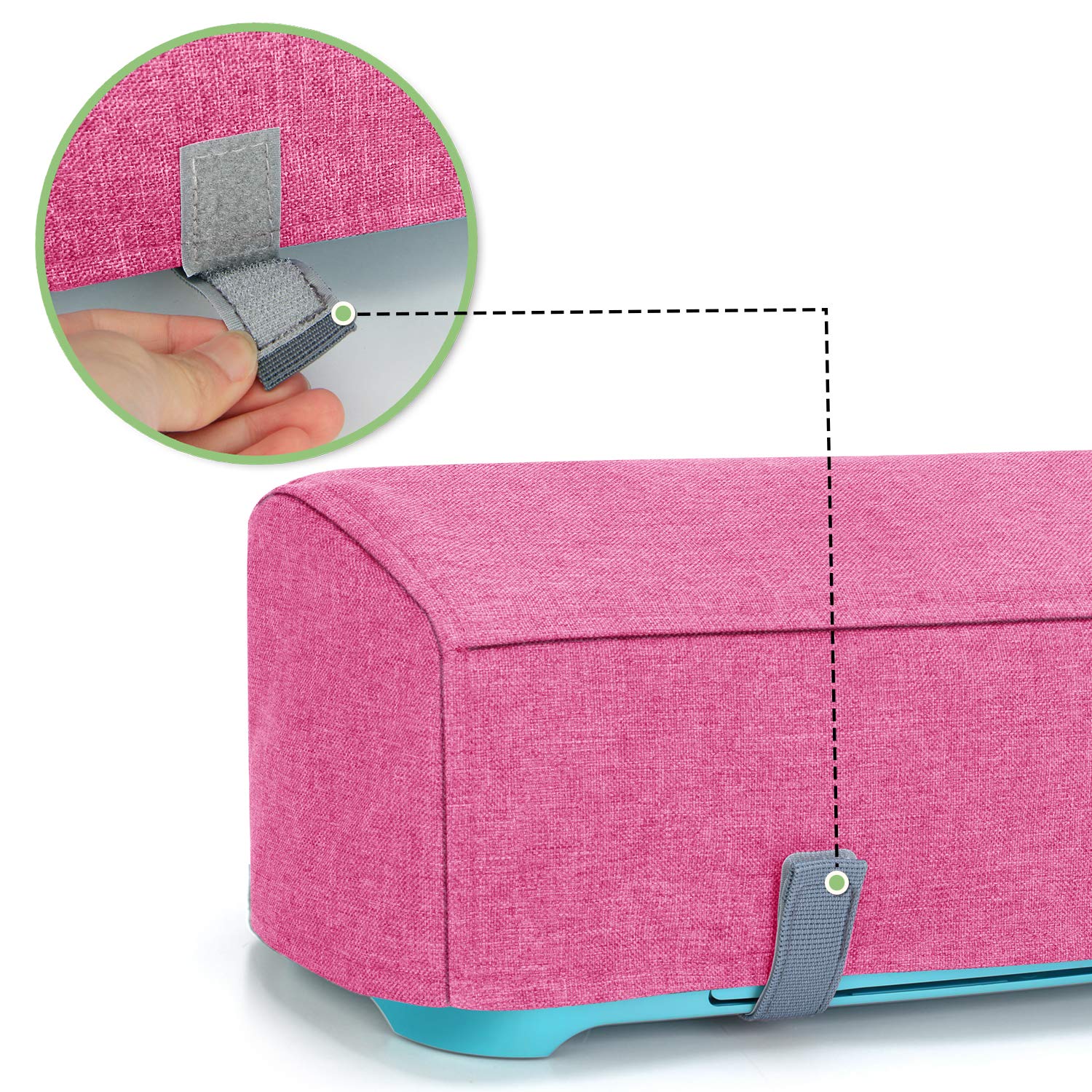 Luxja Dust Cover for Cricut Explore Air & Air 2 - Pink Machine Protector with Back Pockets | Perfect for Craft Room Organization & Vinyl Cutting Projects