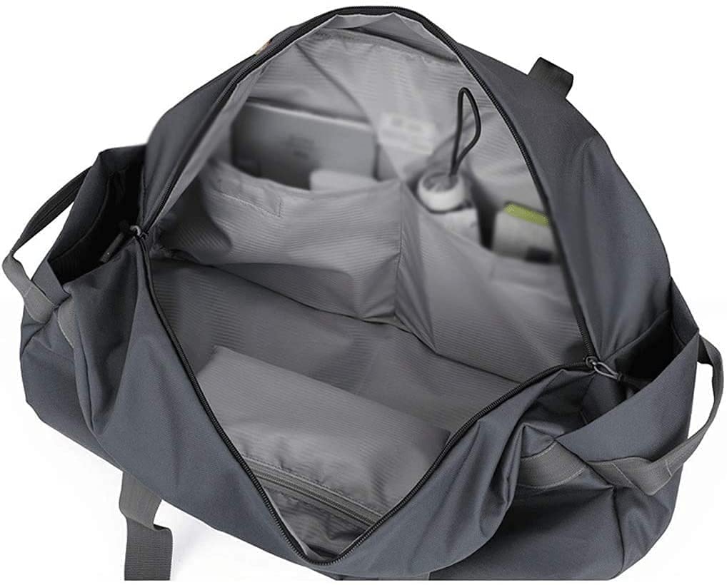 Premium Sports Gym Bag for Men & Women - Large Durable Training Fitness Duffel with Yoga Mat Compartment - Travel & Workout Essential (22x32x52cm, Gray) - Perfect for Gym, Yoga, Travel & Sports Activities