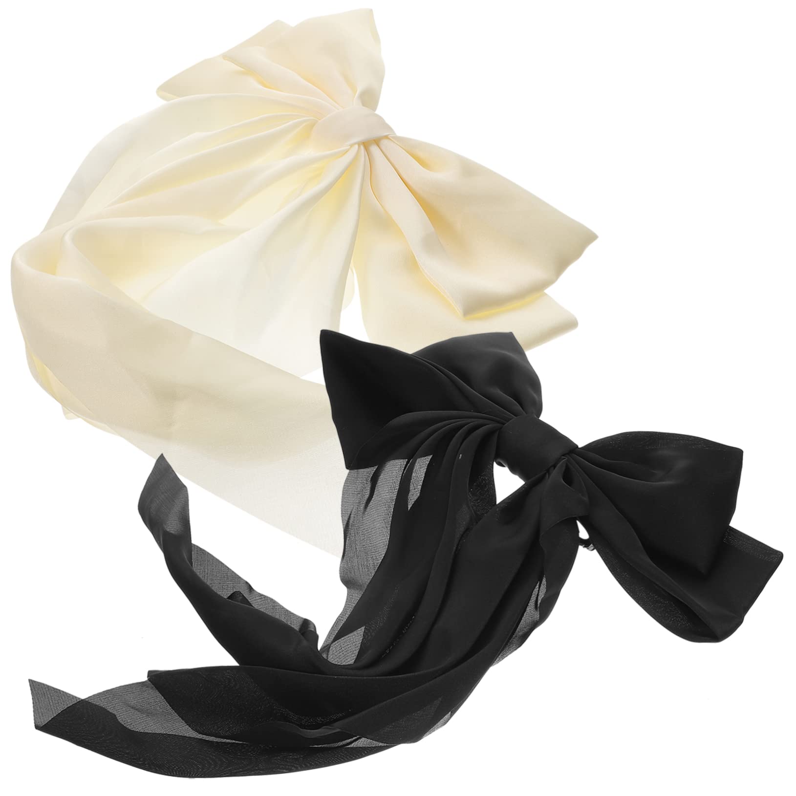 FOMIYES 5 Sets Elegant Bow Hair Clips for Women - Spring Barrettes Metal Fabric Hair Ribbons for Dressing Up (2pcs*5) - Perfect for Weddings, Parties, and Everyday Styling