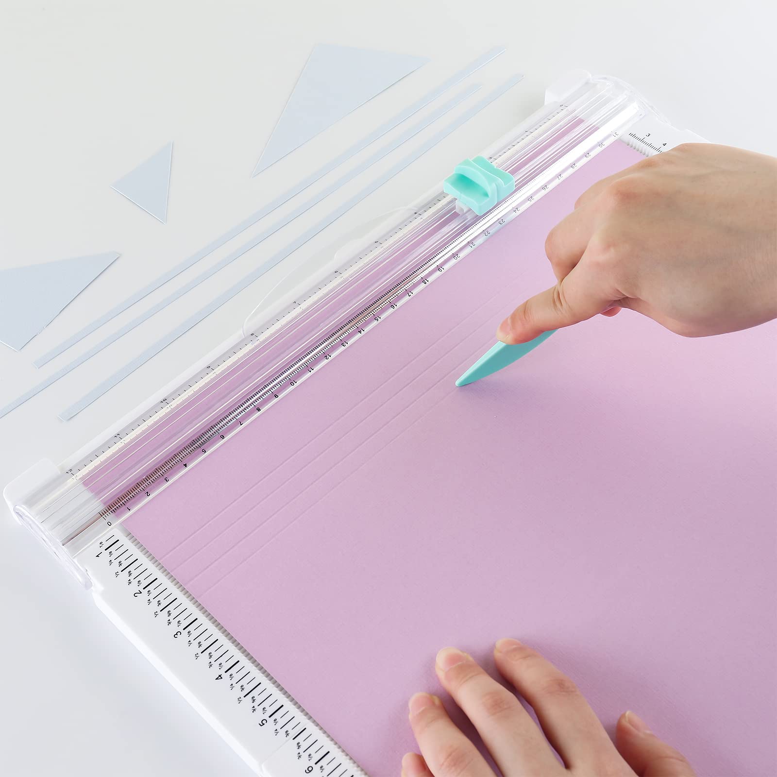 12.2x12.2 Inch Craft Paper Trimmer & Scoring Board - Precision Paper Cutter with Folding Tool for Scrapbooking, Card Making, Photo Albums & DIY Projects - Perfect for Crafters, Artists & Home Decor