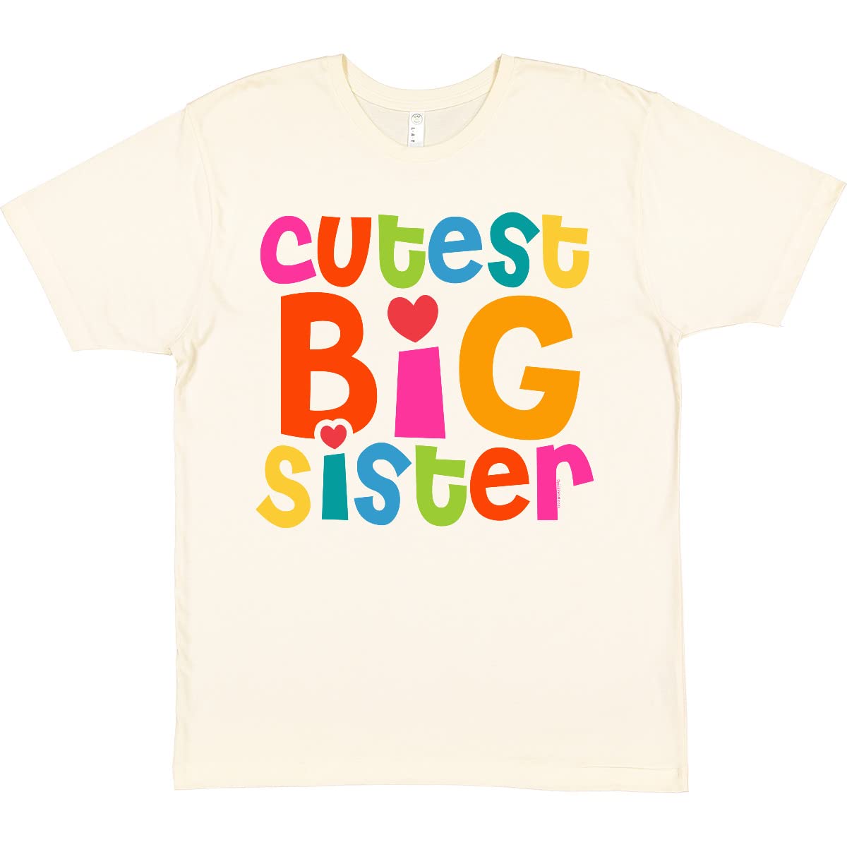 Inktastic Cutest Big Sister T-Shirt - Comfortable & Stylish Sibling Gift for Girls - Perfect for Family Reunions, Birthdays & Sister Appreciation