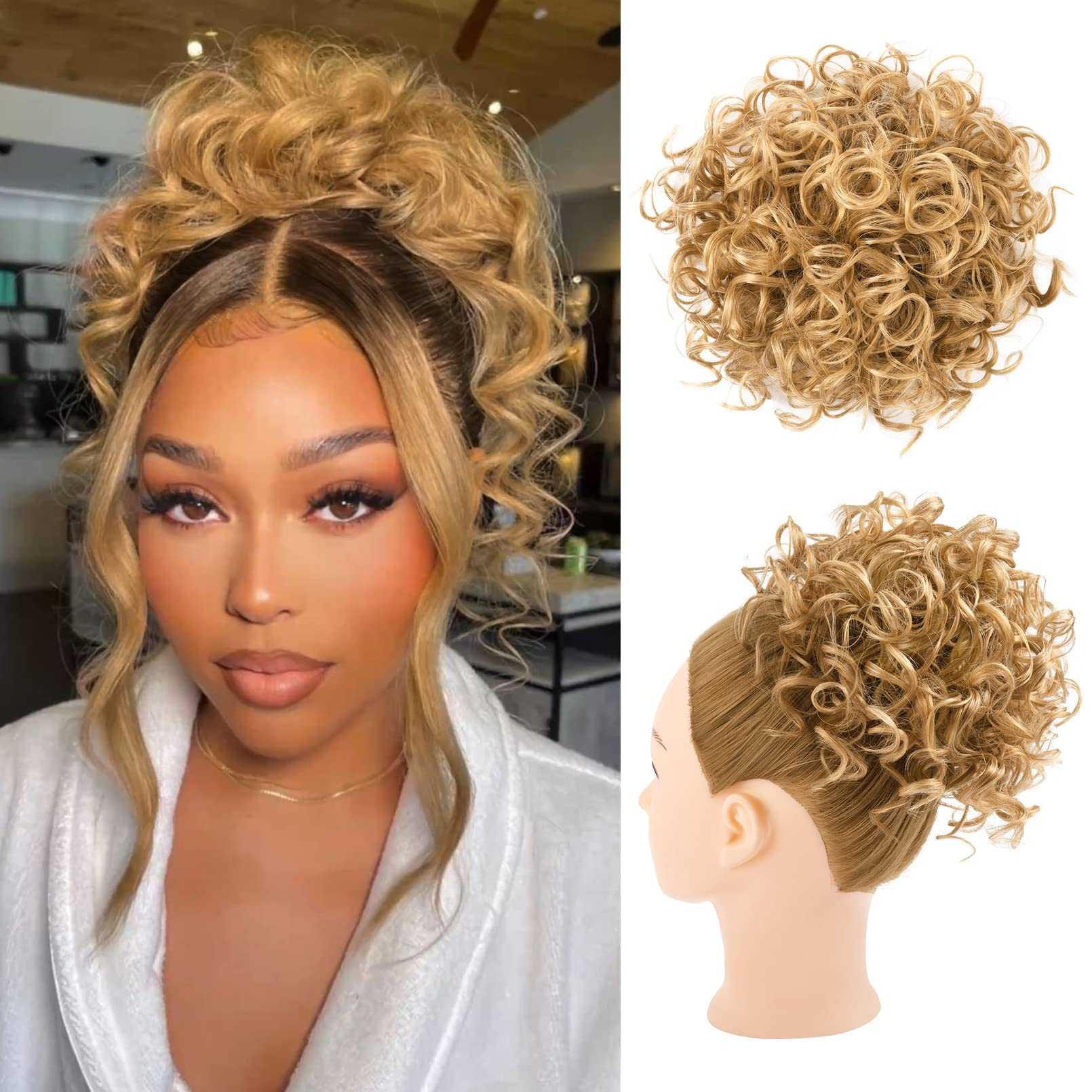 Messy Bun Hair Piece - Stretchy Elastic Drawstring Ponytail Holder for Women | Perfect for Workouts, Yoga, and Everyday Hairstyles