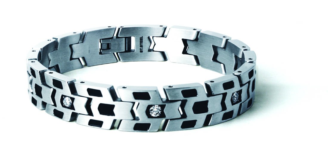 Tonino Lamborghini Impronta Luxury Stainless Steel Bracelet for Men - Elegant Italian Design, Adjustable Clasp, Water Resistant - Perfect for Business, Formal Events & Gifts