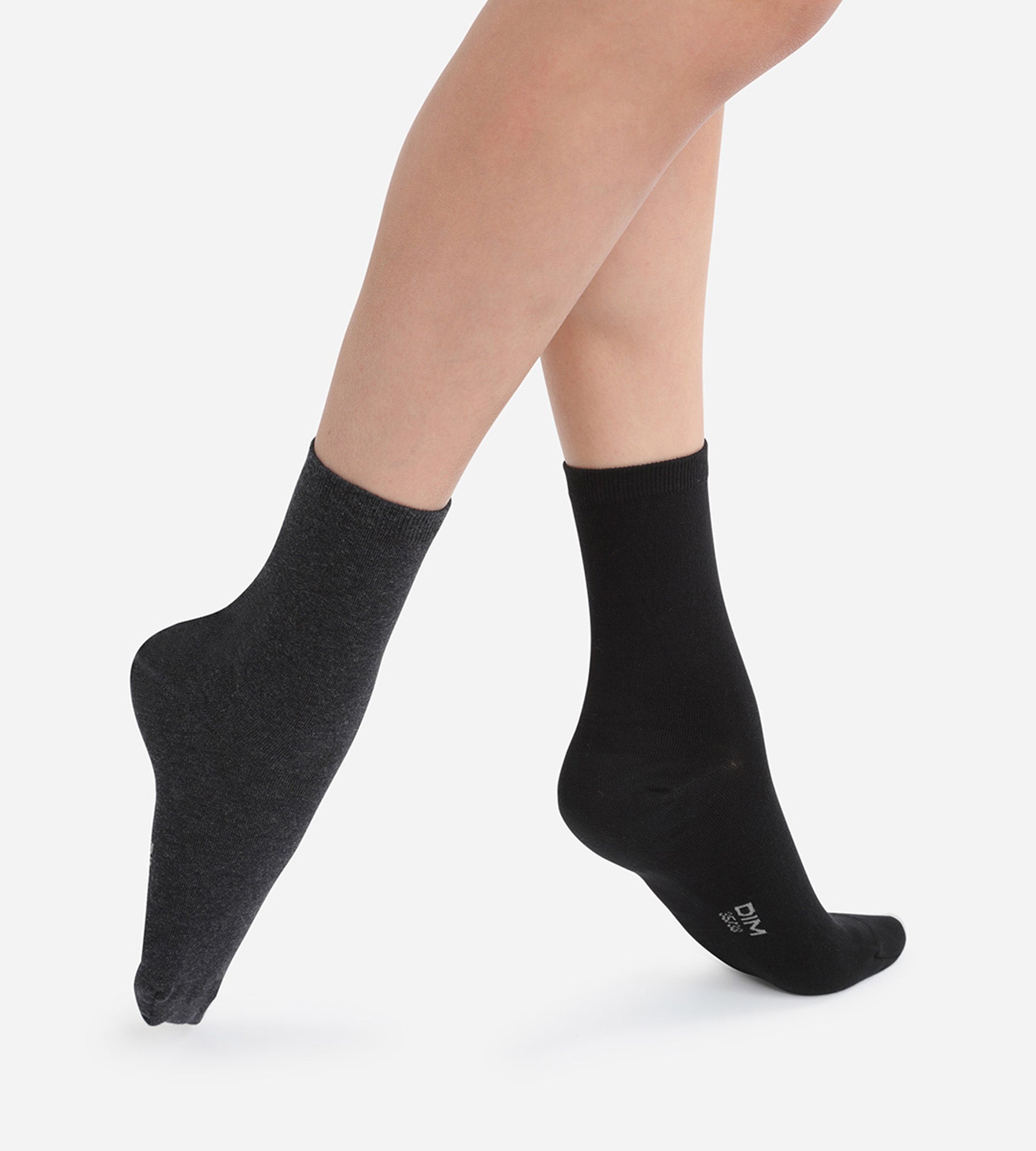 Women's 2-Pack Anthracite & Black Socks - Soft Comfortable Casual Dress Socks for Work, Office, and Everyday Wear