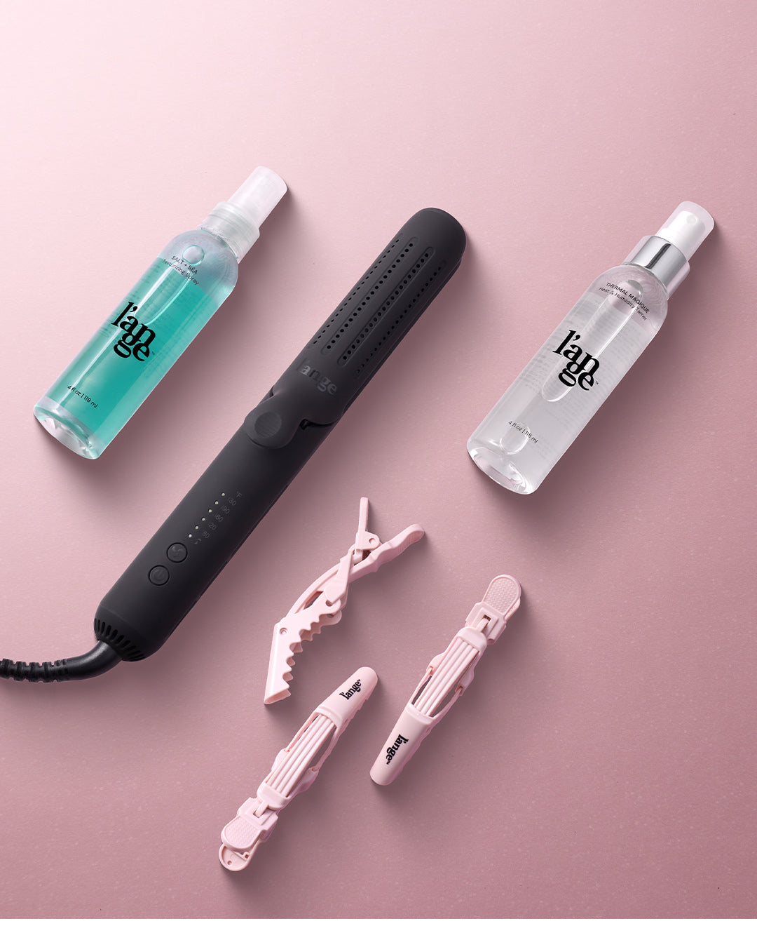 Le Duo Curling & Straightening Iron Set - Dual Voltage Hair Styler for Travel & Home Use - Perfect for Salon-Quality Styling Anywhere