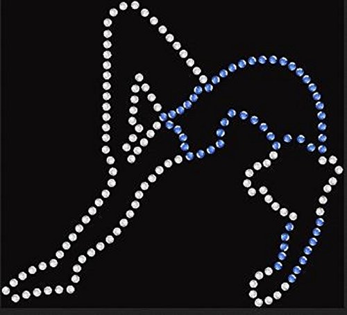 Gymnastics Girl #4 Rhinestone Iron-On Transfer for Dance, Cheerleading & Gymnastics - Sparkle Costume Decoration for Leotards & Apparel