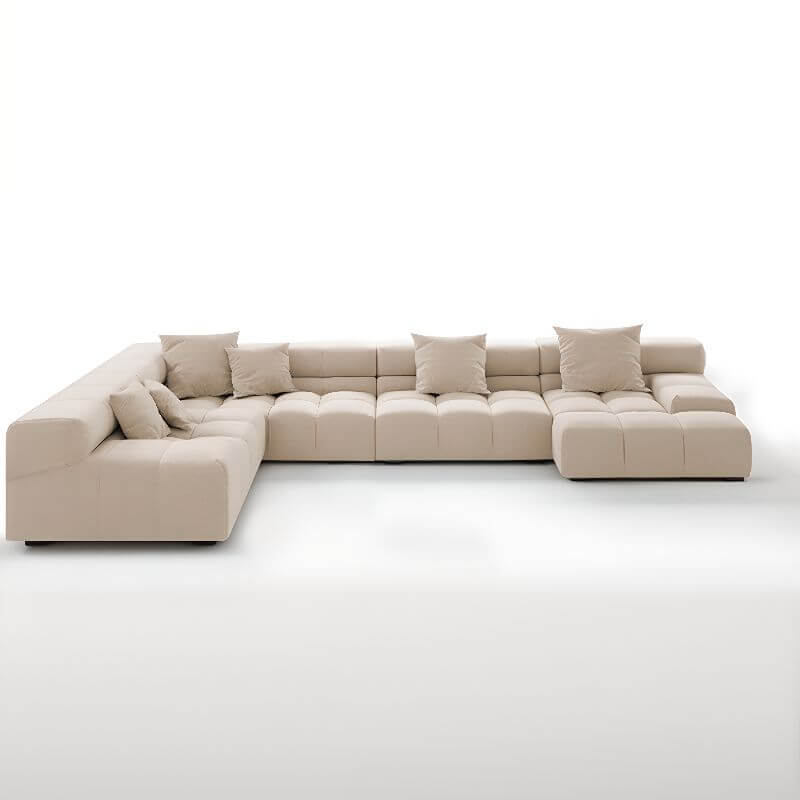L-Shaped Recliner Sofa with Hidden Support - Modern Sectional Couch for Living Room, Home Theater, and Family Lounge