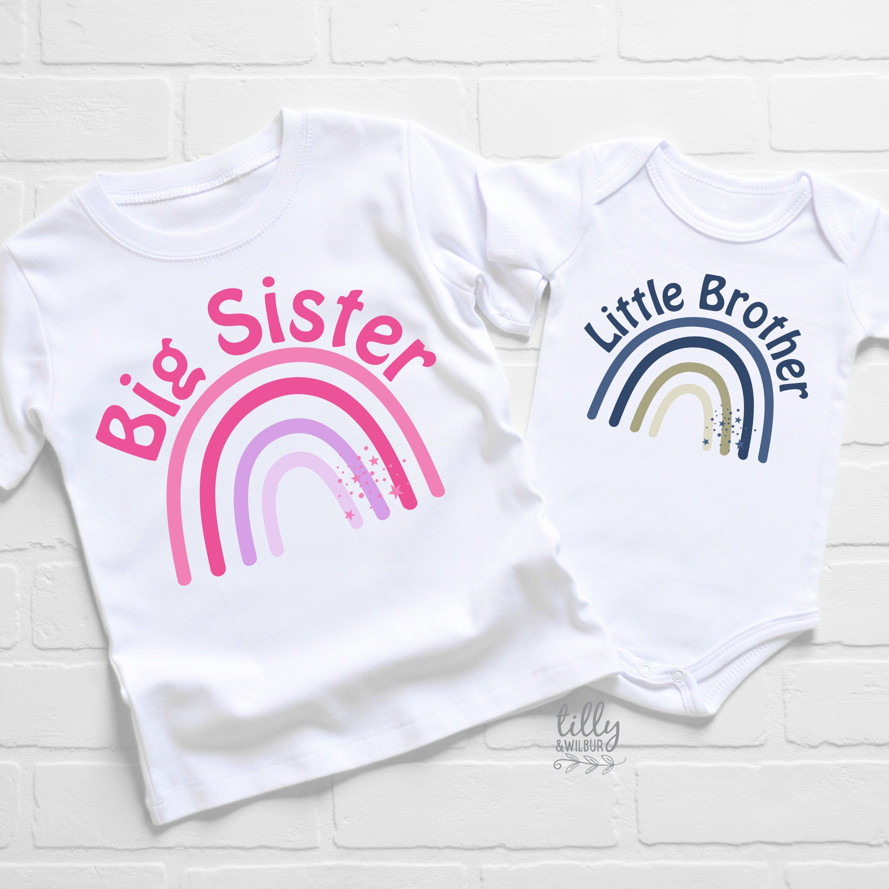 Big Sister Little Brother Matching Outfits - Cute Sibling Coordinated Sets for Family Photos & Special Occasions