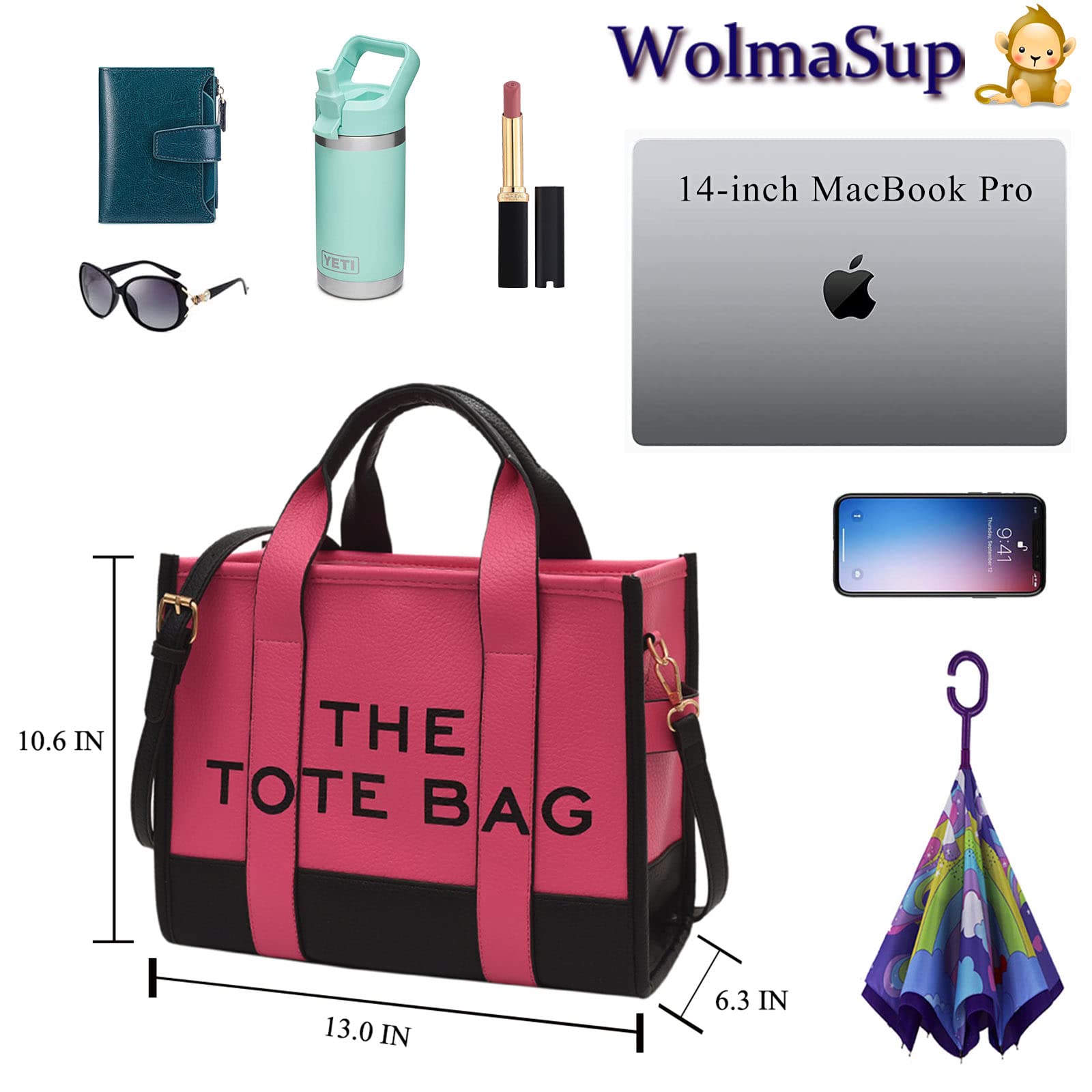 Stylish Large Leather Tote Bag for Women - Premium Top Handle Crossbody Handbag Purse - Perfect for Work, Travel & Everyday Use