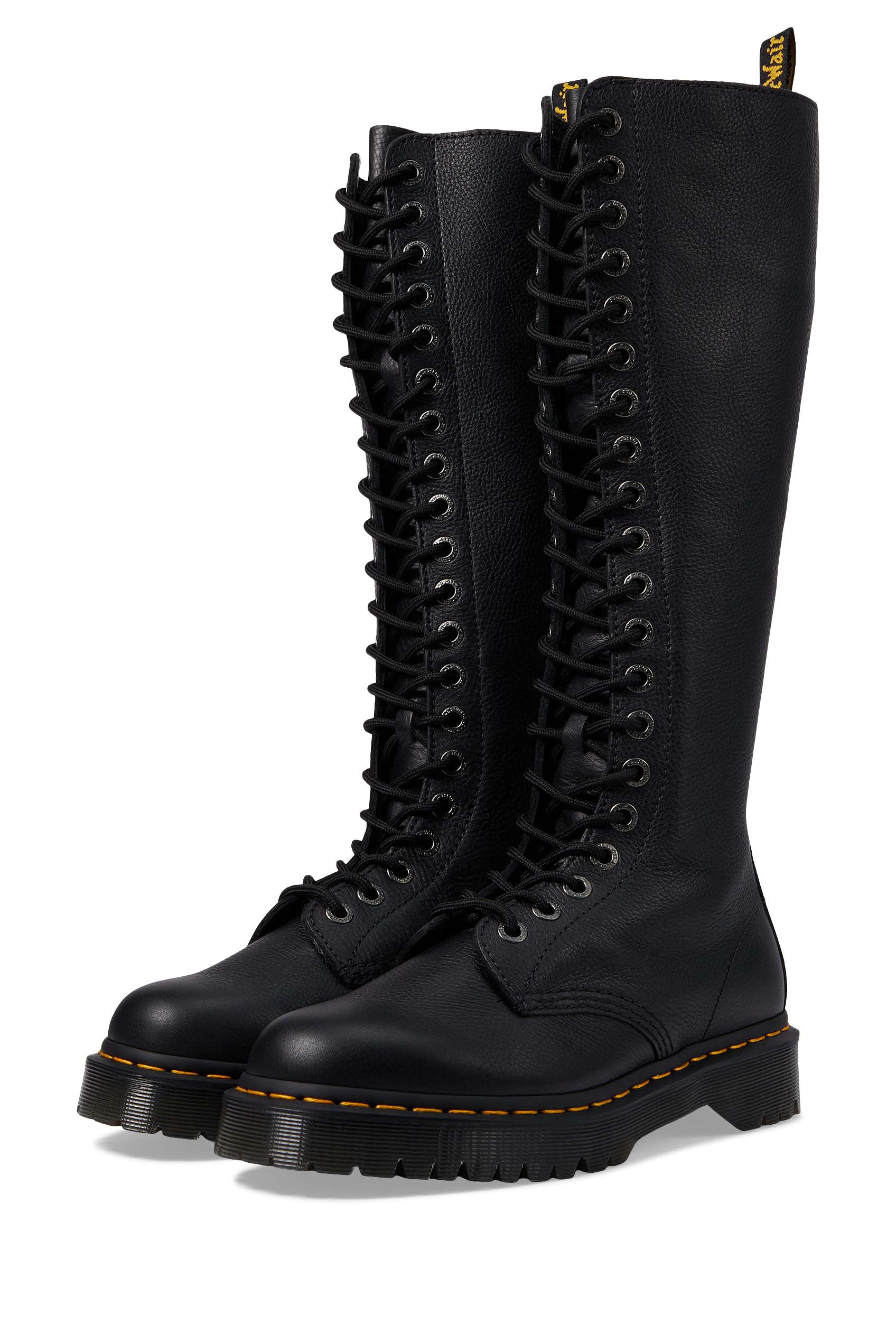 Dr. Martens Women's 1B60 20-Eye Zip Knee High Boots - Punk Style Leather Combat Boots for Women, Perfect for Concerts, Festivals & Edgy Street Fashion