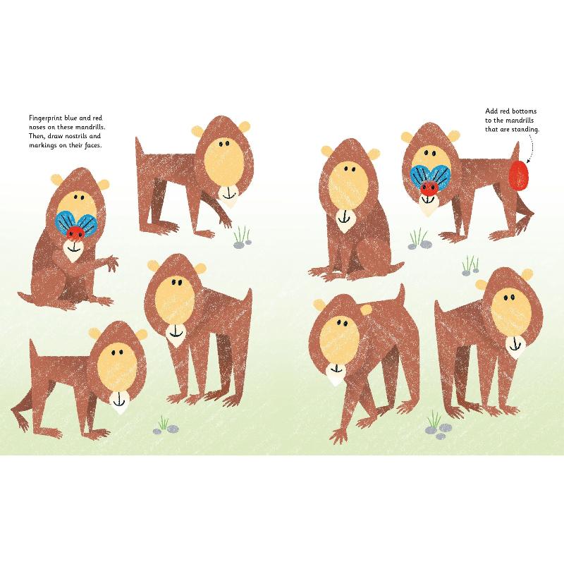 Fingerprint Activities Zoo - Fun Animal Art Kit for Kids - Creative Finger Painting & Stamping Set - Perfect for Home, School & Birthday Party Activities