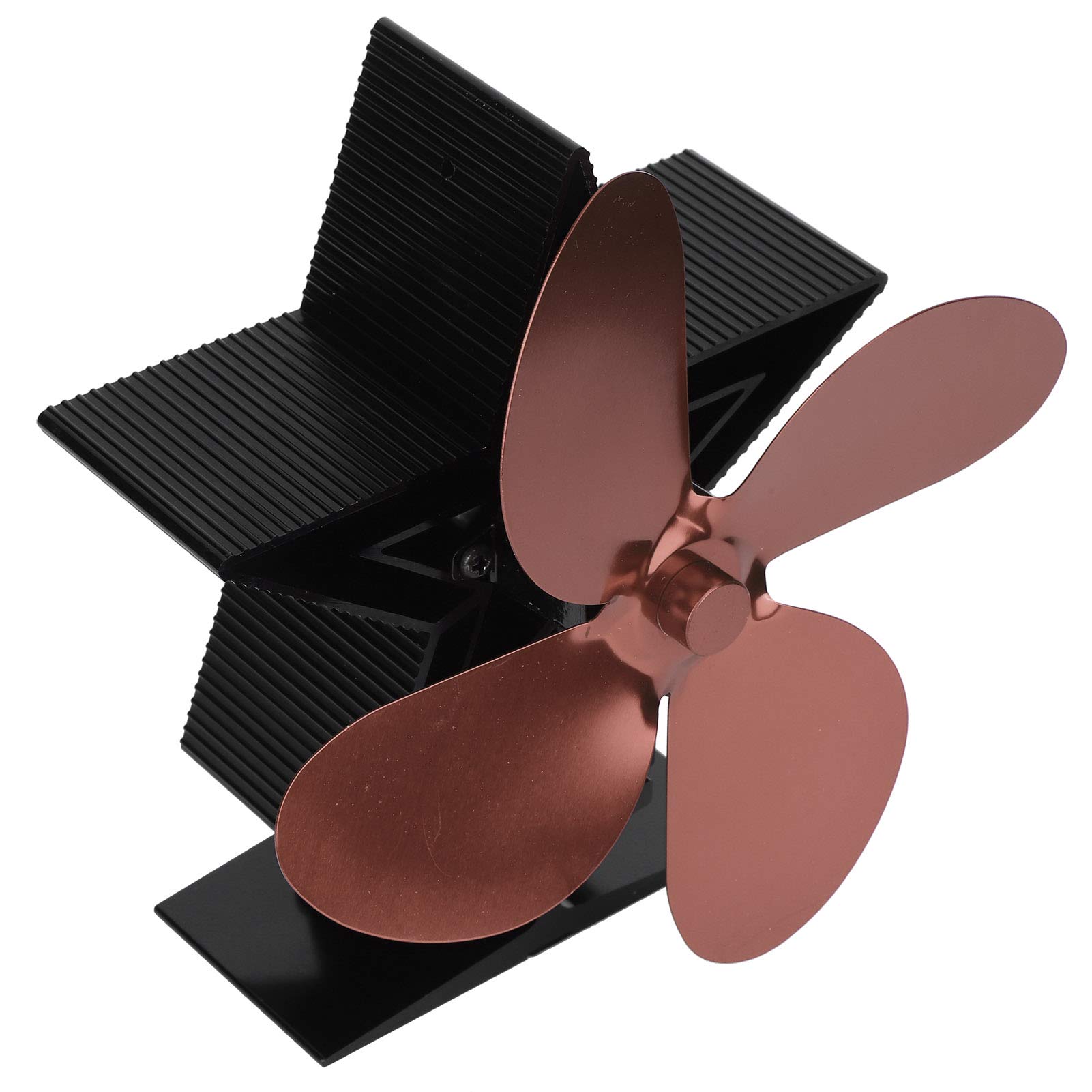 Red Fireplace Heat Fan - 4 Blade Thermal Fan for Wood & Log Fireplaces (Bronze) - Efficient & User-Friendly Design for Cozy Home Heating