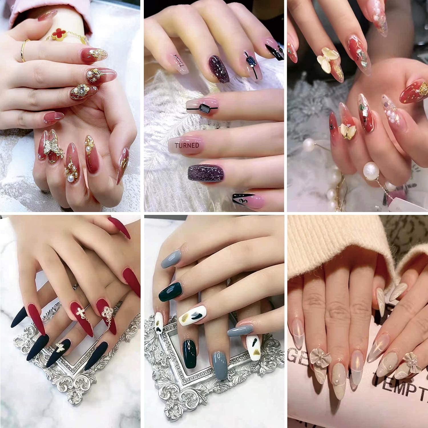 42 in 1 Professional Acrylic Nail Kit with Powder, Brush, Glitter & French Tips - Complete DIY Manicure Set for Salon & Home Nail Art - Perfect for Gel Extensions, Nail Decoration & Acrylic Nail Designs