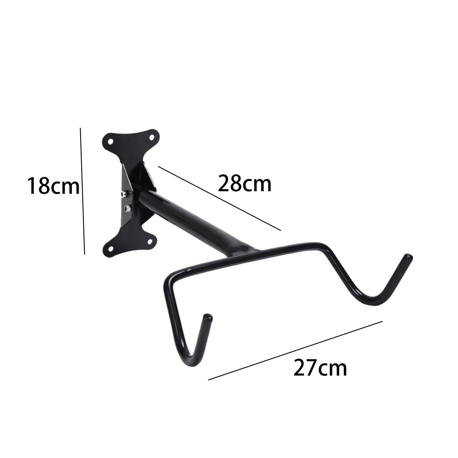 Horizontal Bike Hanger Wall Mount - Space Saving Bike Storage Rack for Garage, Shed & Home - Secure Bicycle Organizer for Indoor/Outdoor Use - Perfect for Cycling Enthusiasts & Small Spaces