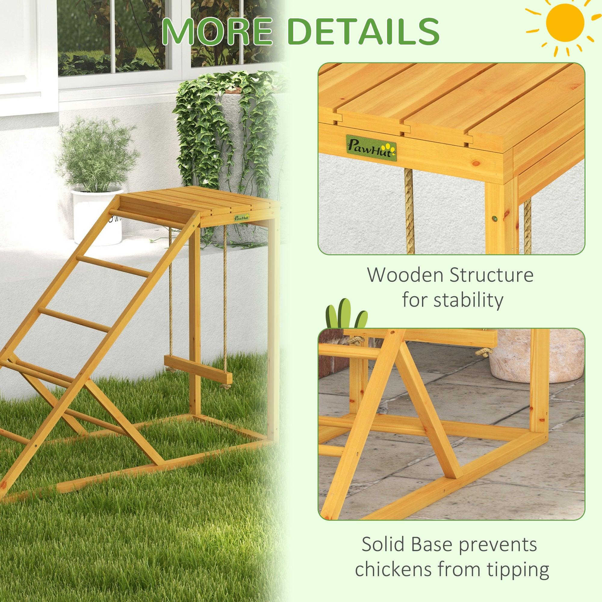 Healthy Chicken Swing Set with Perches & Ladder - Fun Coop Toy for Happy Hens | Perfect for Backyard Chicken Coops & Poultry Enrichment Activities