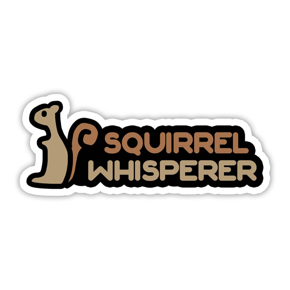 3-Pack Squirrel Whisperer Stickers - Funny Squirrel Decals for Laptop, Water Bottle, Phone, Car, Helmet (3