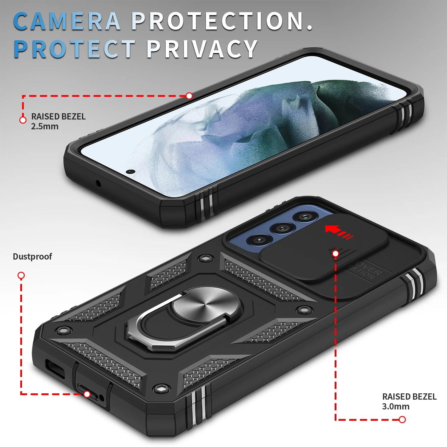 Samsung Galaxy S24 Ring Holder Protective Case - Slim Grip & Anti-Slip Design for Secure Phone Handling - Perfect for Workouts, Commuting, and Everyday Use
